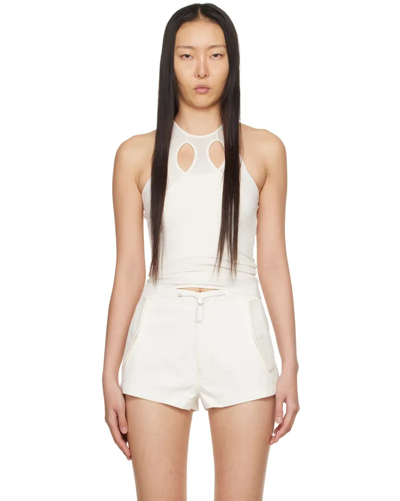 Dion Lee Off-White Mobius Loop Tank Top Ivory