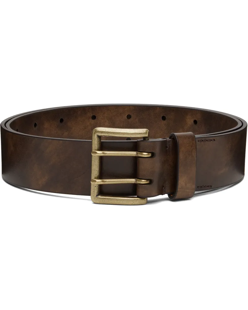 AURALEE Brown Two-Hole Buckle Belt Brown