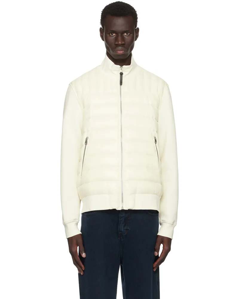 Mackage Off-White Collin-R Down Bomber Jacket Cream