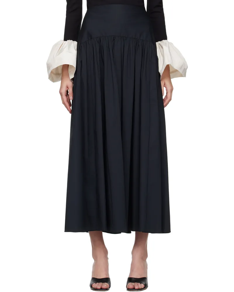 STAUD Black Procida Maxi Skirt Blk