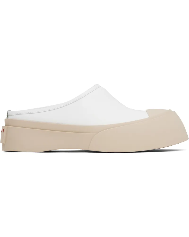 Marni White Pablo Sabot Slip-on Loafers 00w01