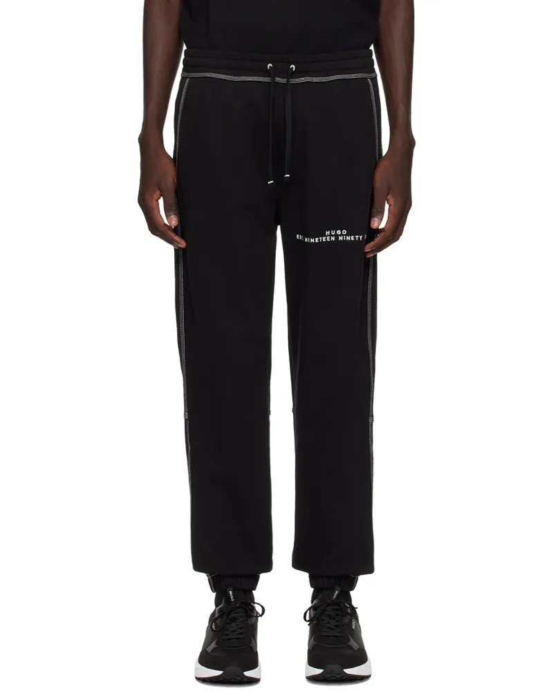 HUGO BOSS Black Embroidered Sweatpants Black