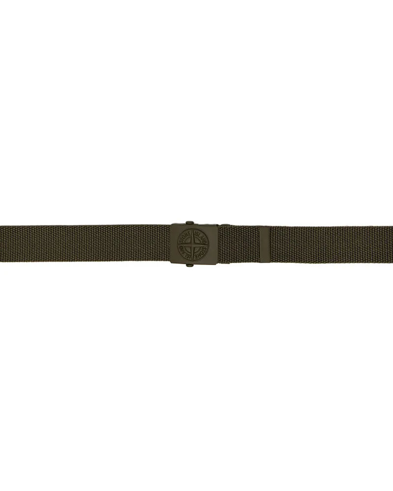 Stone Island Kids Khaki Webbing Belt V0058