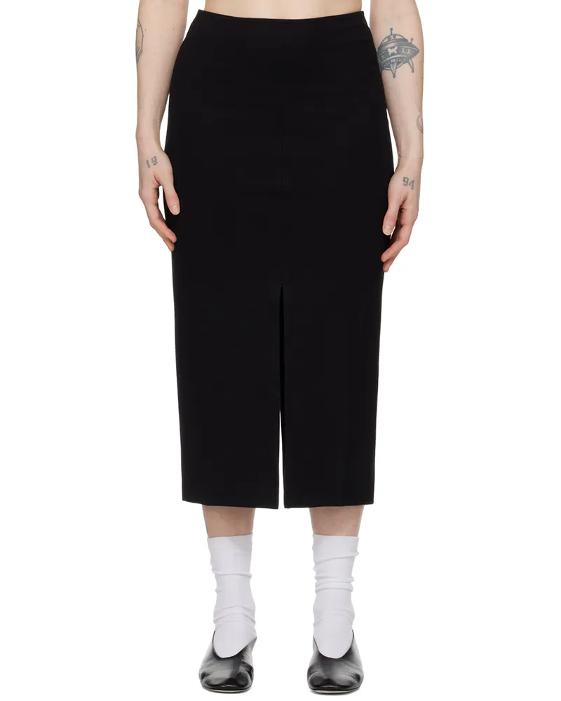 Filippa K Black Heavy Midi Skirt 1433