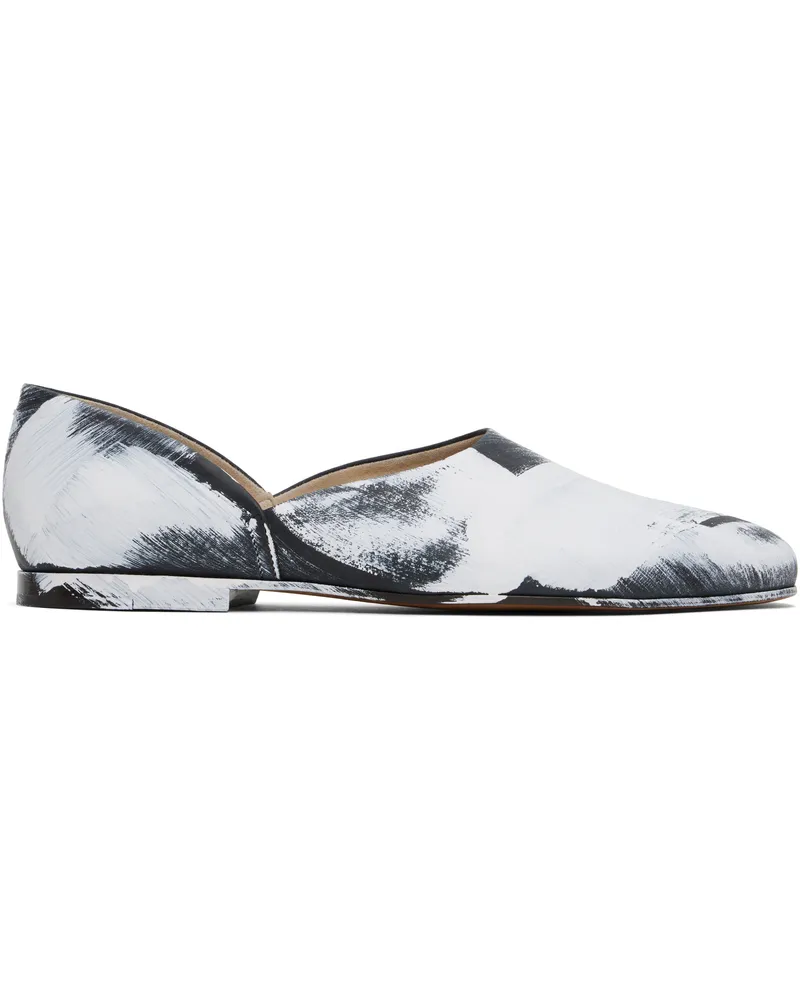 Maison Margiela Black & White Bianchetto Grecian Slip-on Loafers Hablack
