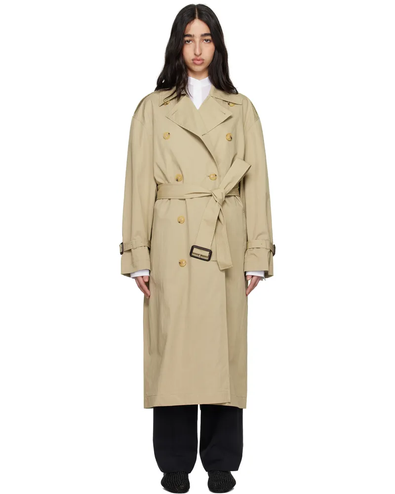 Totême Khaki Crisp Summer Trench Coat Clay
