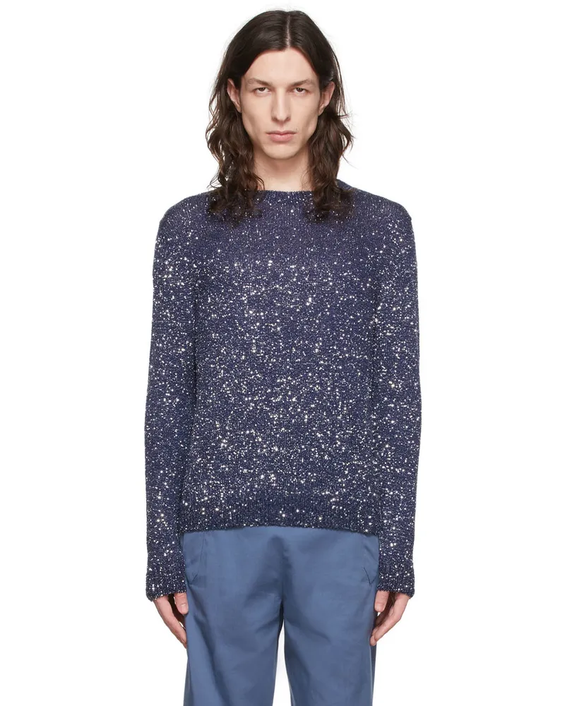 Stella McCartney Navy Nylon Sweater Midnight