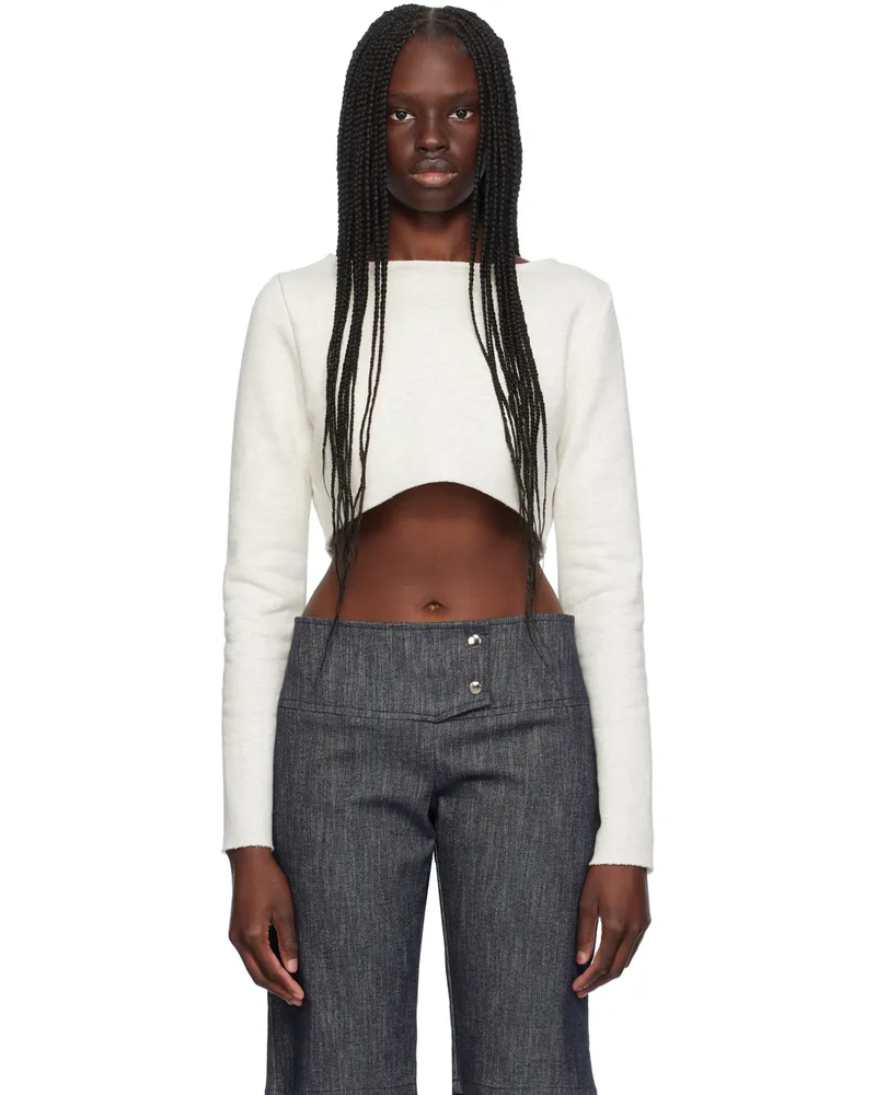 Gil Rodriguez Gray Joanna Cropped Sweatshirt Ash