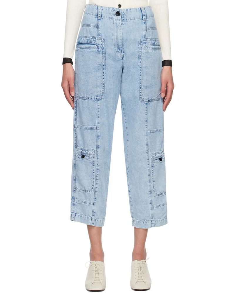 Proenza Schouler Blue Proenza Schouler White Label Straight-Leg Trousers Light