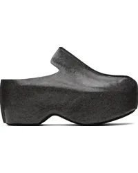 J.W.Anderson Gray Laminated Felt Platform Clogs 19081-030-medium