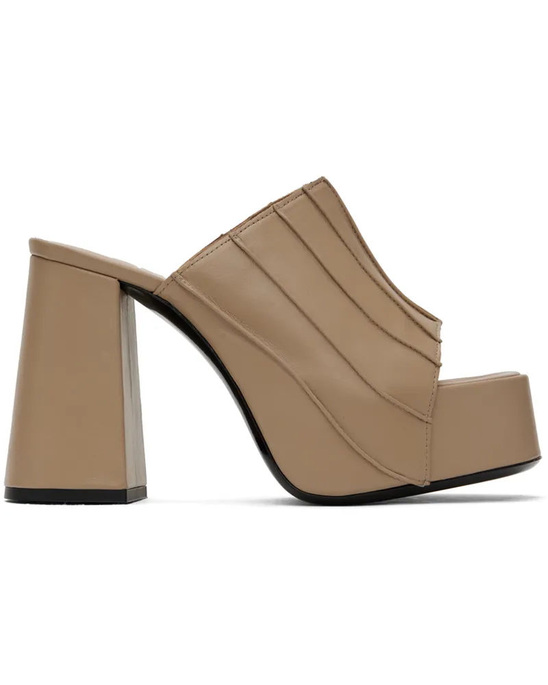 by FAR SSENSE Exclusive Tan Brad Heeled Sandals Taupe