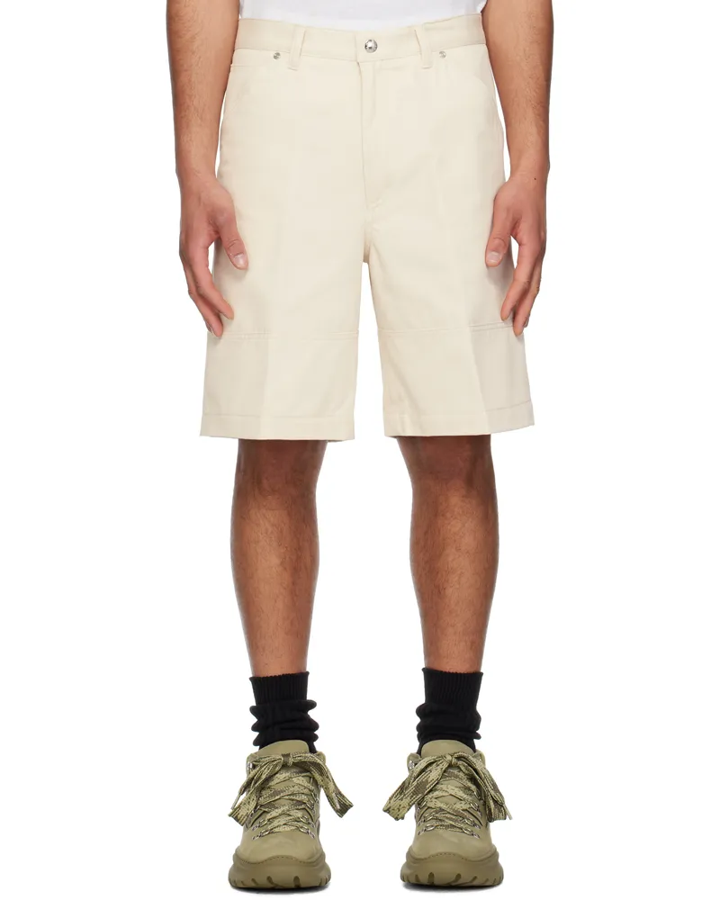 Moncler Off-White Cotton Bermuda Shorts 41