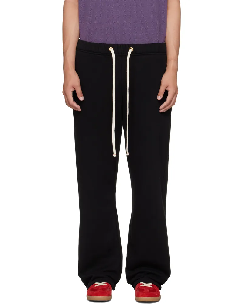 LES TIEN Black Heavyweight Classic Sweatpants Jet