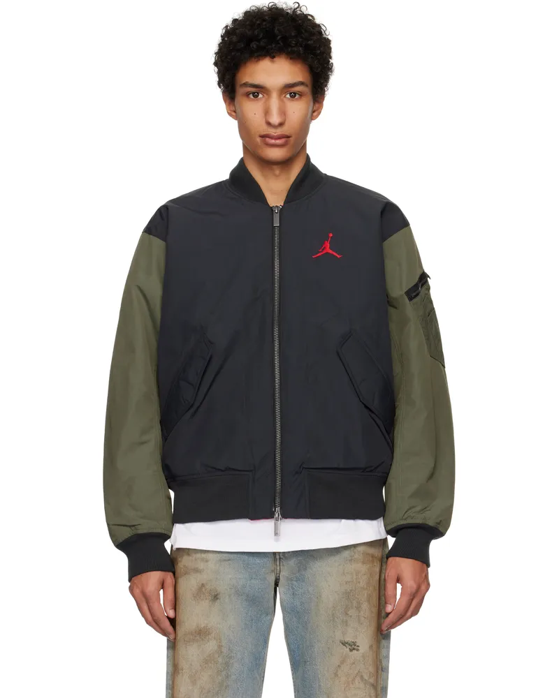 Nike Black & Khaki Renegade Bomber Off