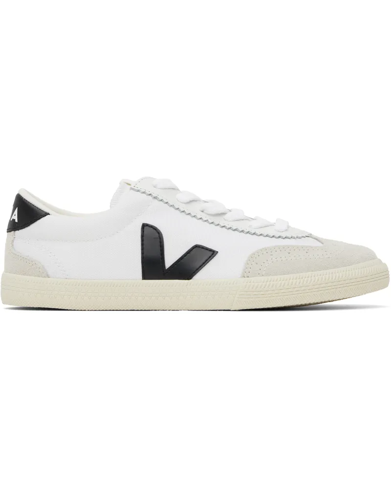 VEJA White & Black Volley Canvas Sneakers White_black