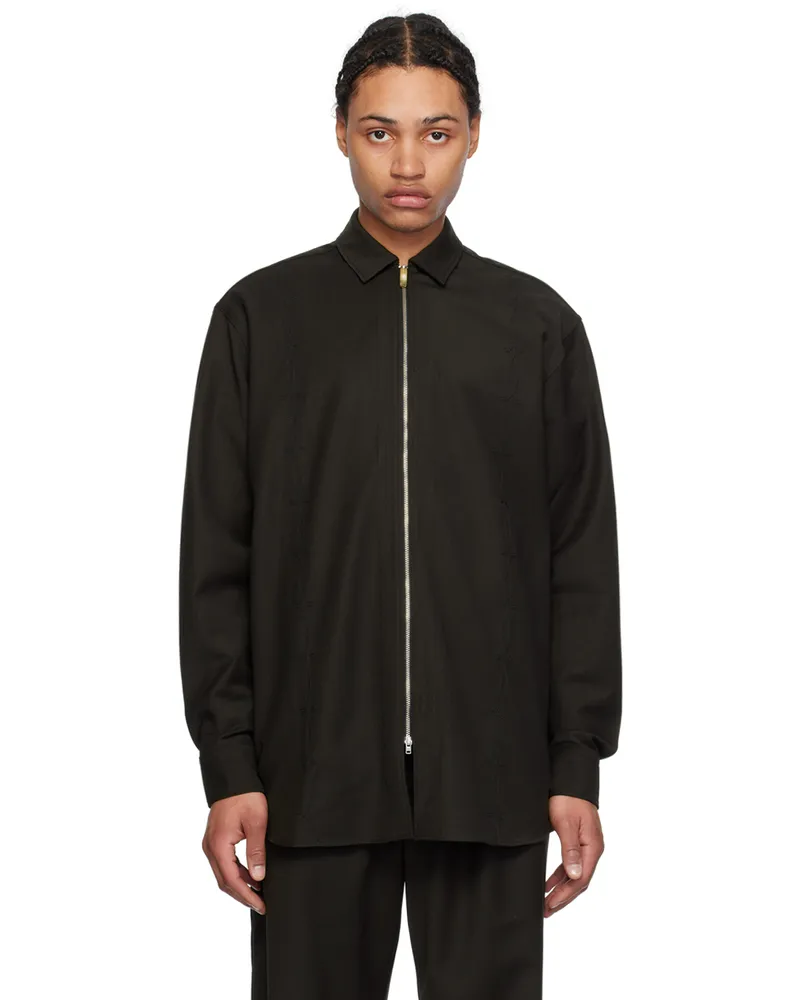 Soulland Brown Derry Long Sleeve Shirt Brown