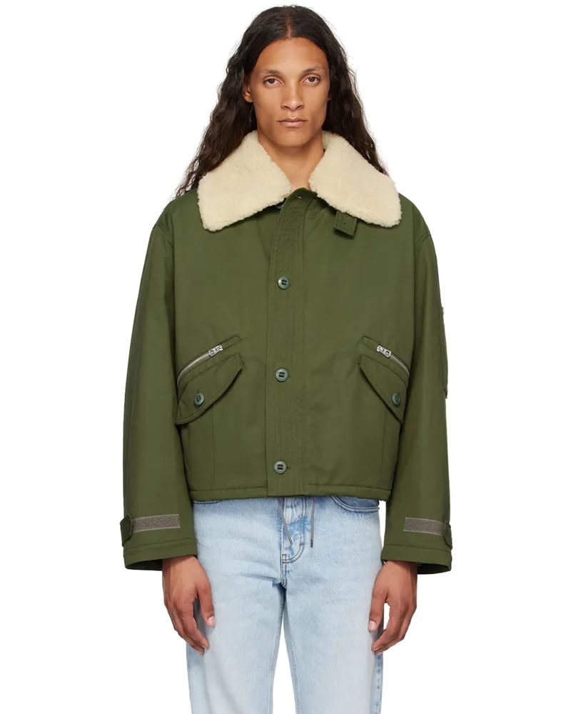 Kenzo Green Kenzo Paris Army Flight Jacket Dark