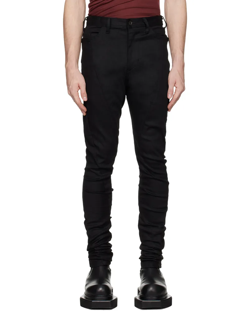 Julius Black Curved Skinny Jeans Black