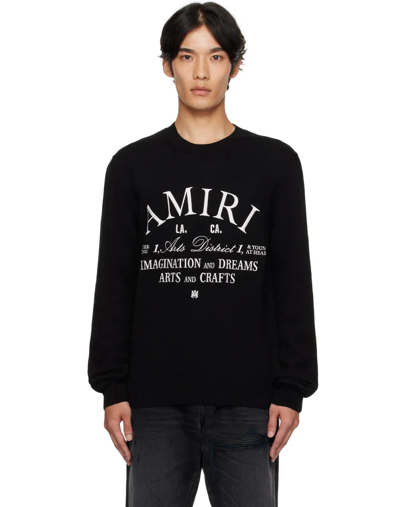 Amiri Black 'AMIRI Arts District' Crew Sweater Black