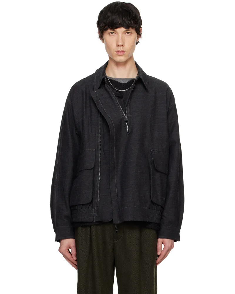 and wander Gray Zip Up C/W Jacket D.gray023