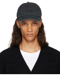 Maison Margiela Black Baseball Cap Washed