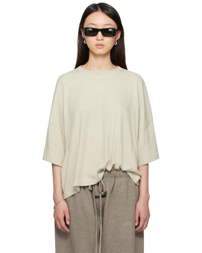 Fear of God Beige Boxy T-shirt Heather