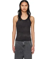 Dion Lee Black Sprayed Rivet Tank Top Washed