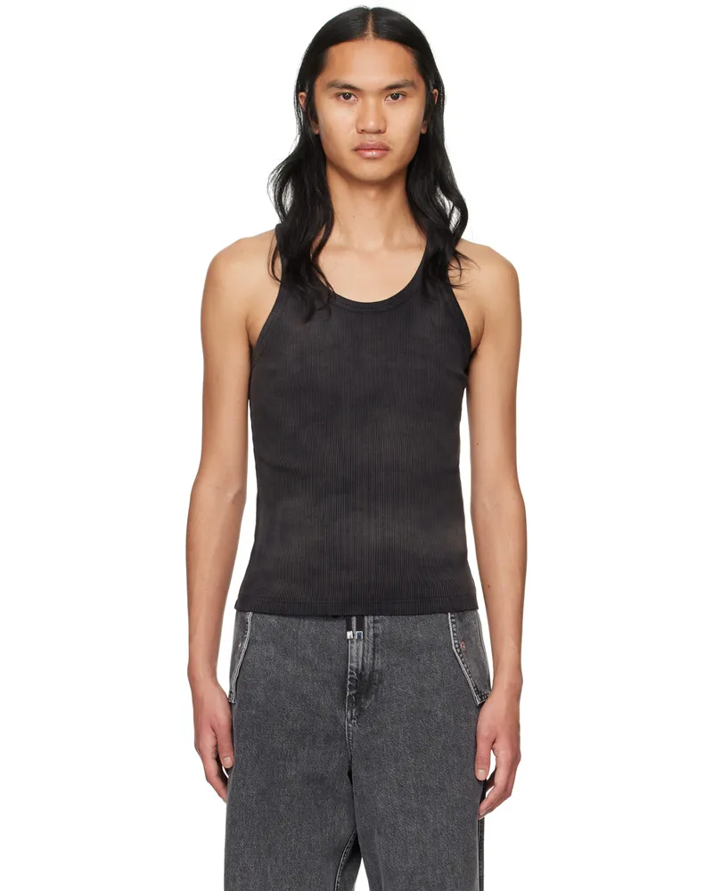 Dion Lee Black Sprayed Rivet Tank Top Washed