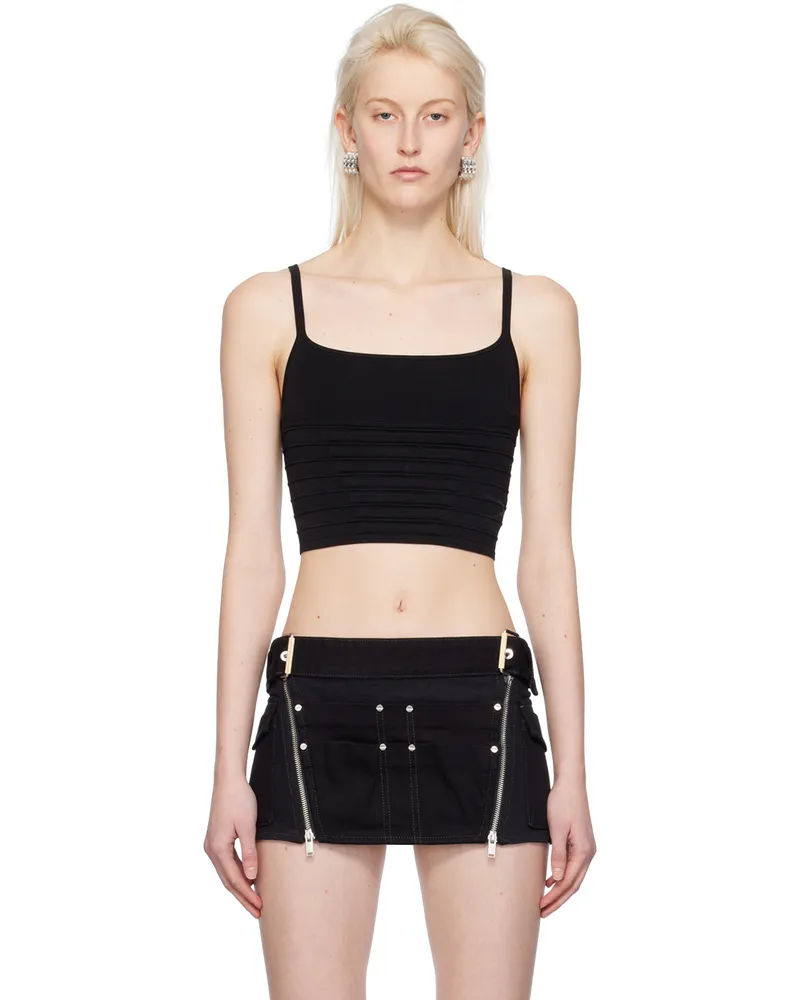 Dion Lee Black Ventral Compact Tank Top Black