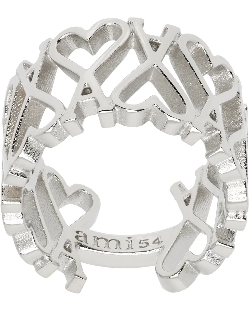 AMI Paris Silver Ami de Coeur Ring Silver