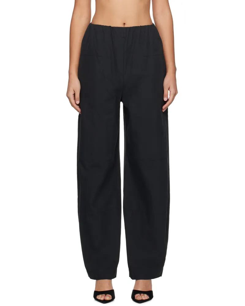 Paris Georgia Black Cocoon Trousers Black