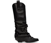Black Mid Cowboy Sleeve Boots