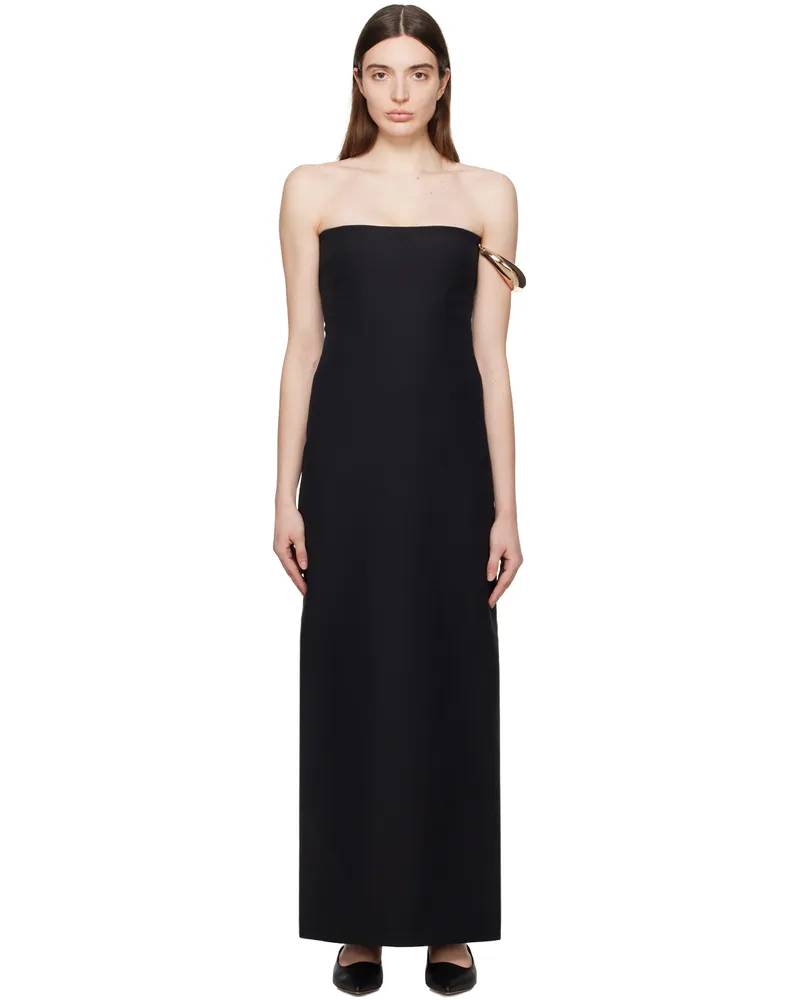 Gabriela Hearst Black Anica Maxi Dress Blk