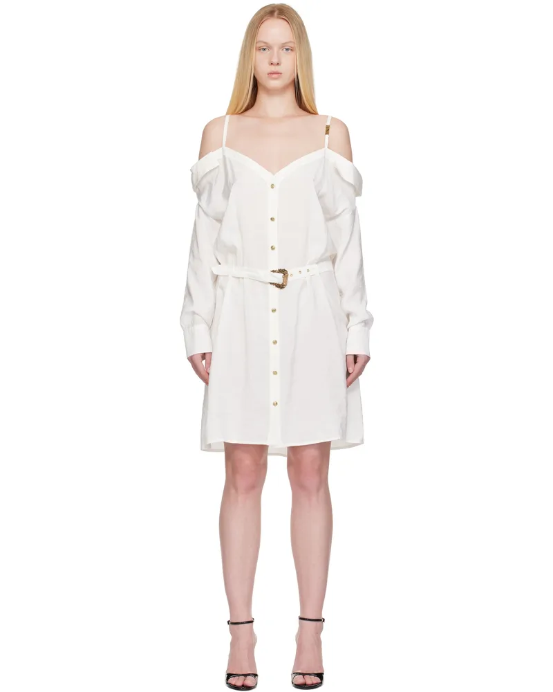 Versace Jeans White Off-the-Shoulder Minidress E003
