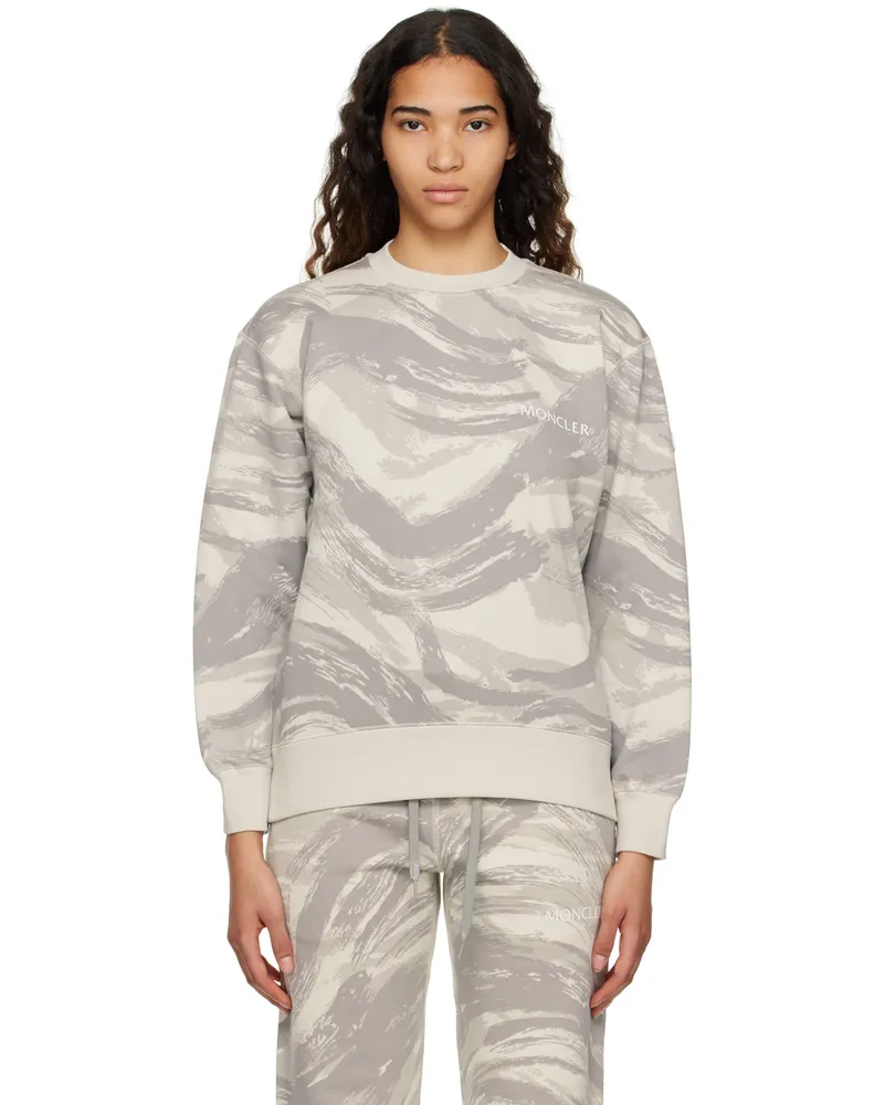 Moncler 4 Moncler HYKE Gray Printed Sweatshirt F92