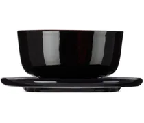 Black Ceramic Cup & Saucer