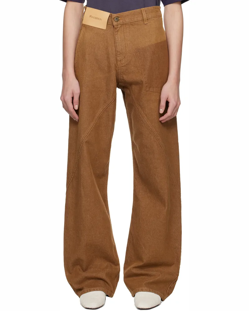 J.W.Anderson Brown Twisted Workwear Jeans 405