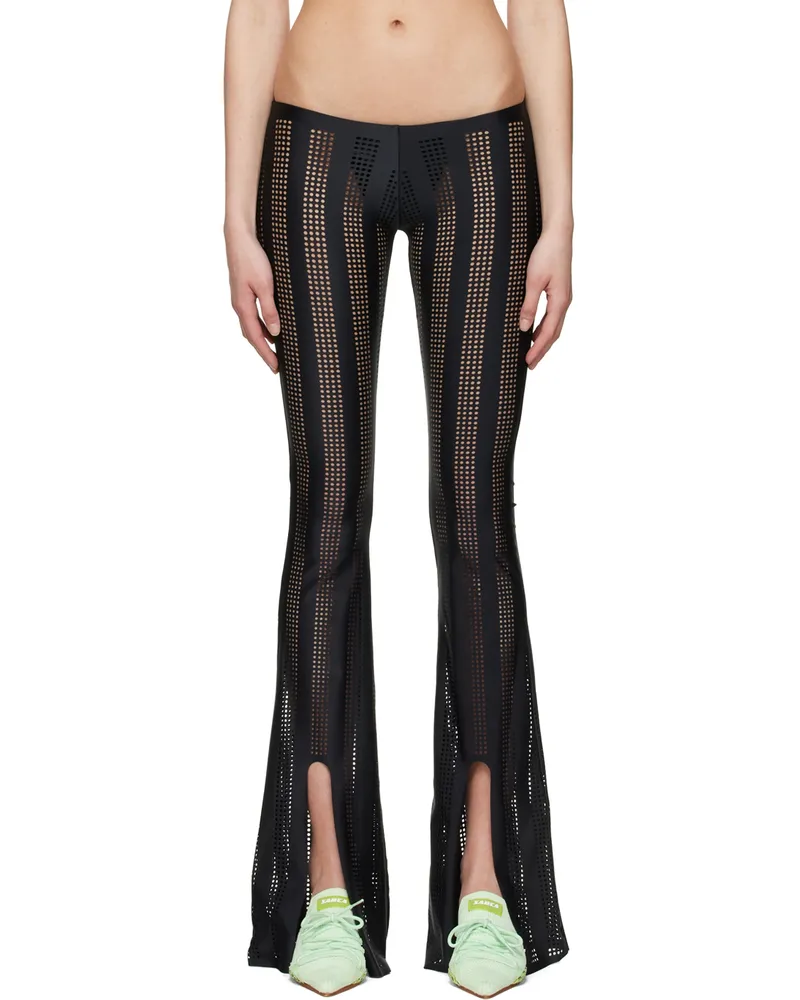 FAL-ASH Black Polyester Leggings Black