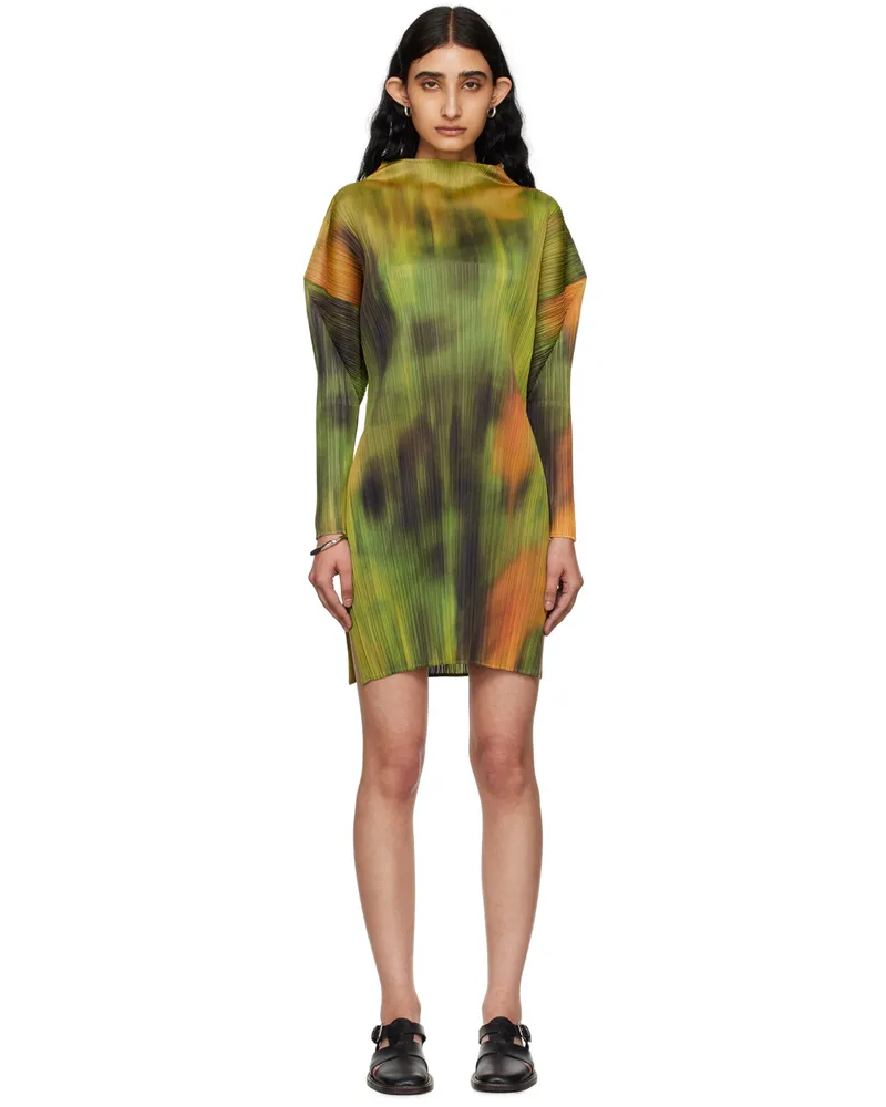 Issey Miyake Green Turnip & Spinach Minidress 58