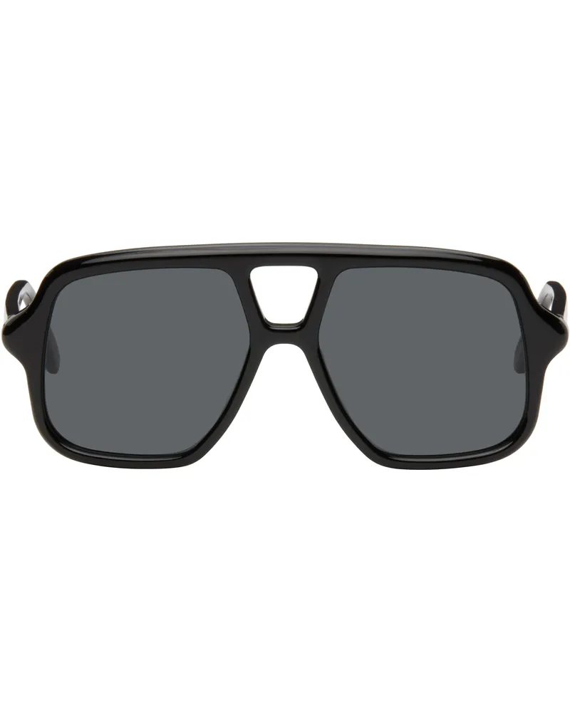 Loewe Black Aviator Slim Sunglasses Shiny