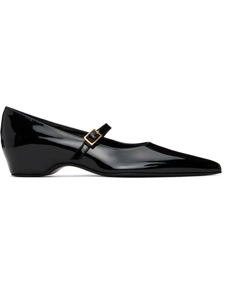 KHAITE Black Sybil Mary Jane Ballerina Flats 200