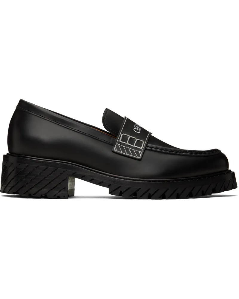 OFF-WHITE Black Combat Loafers Black