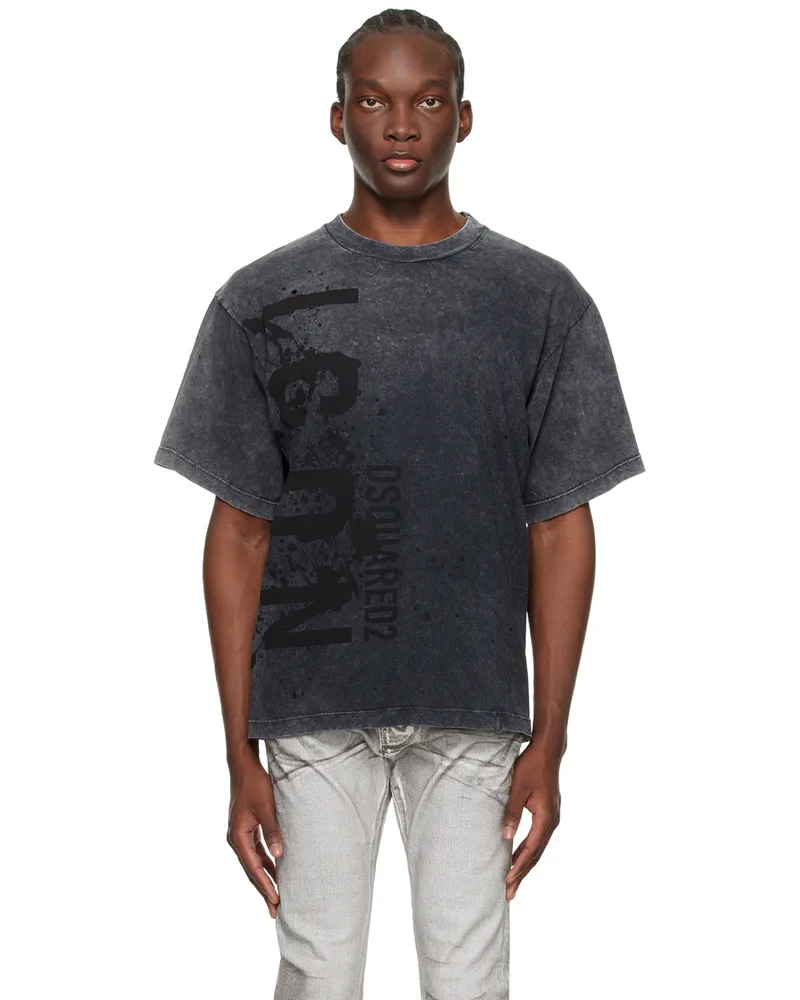 Dsquared2 Gray Icon Splash T-Shirt 814