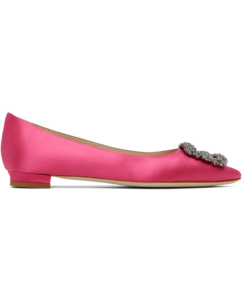 Manolo Blahnik Pink Hangisiflat Ballerina Flats Dpnk(6536)