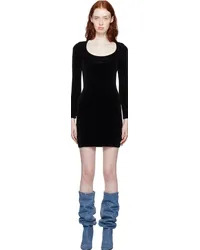 Alexander Wang Black Bonded Minidress Black