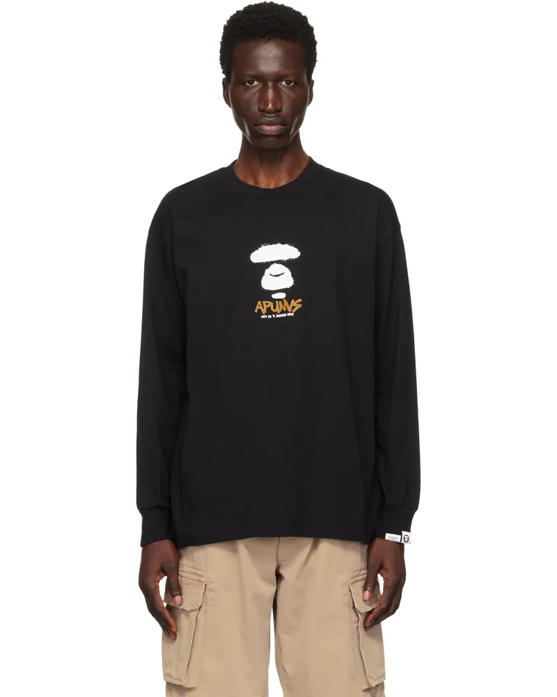 AAPE by A Bathing Ape Black Basic T-shirt Bkx
