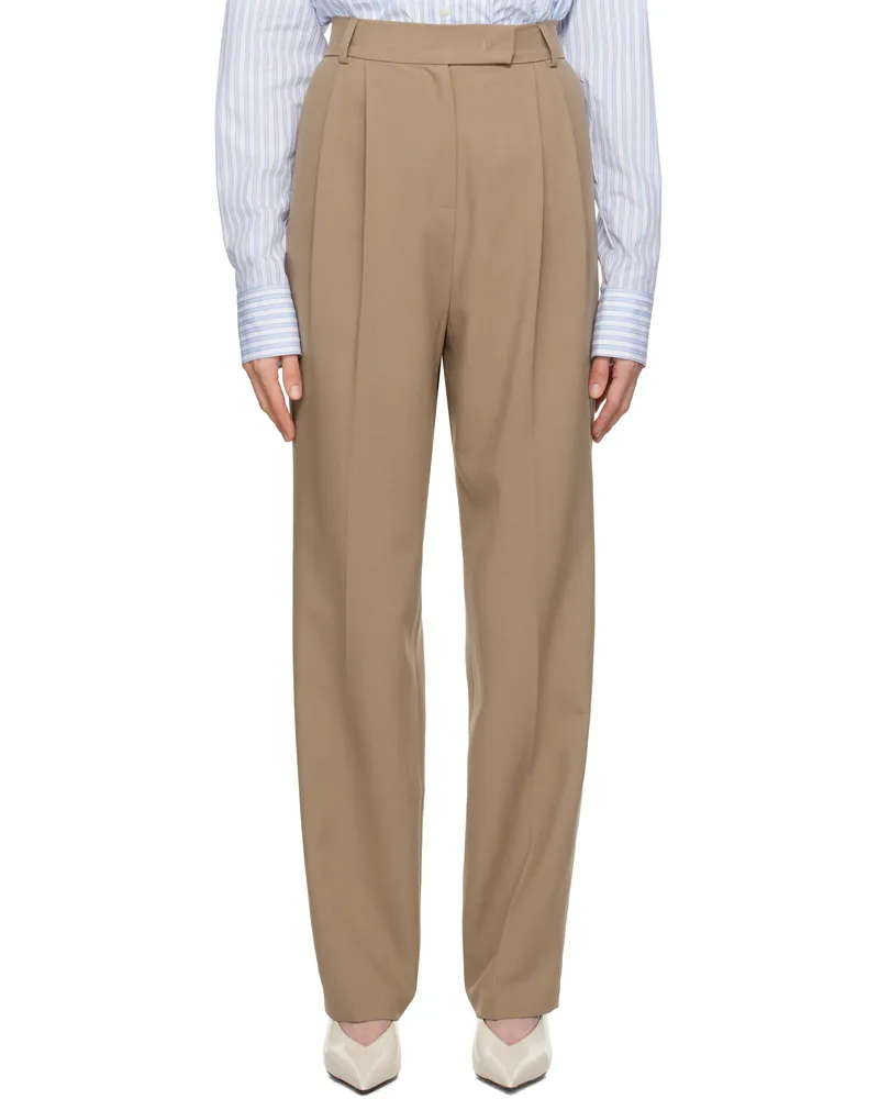 FRANKIE Shop Beige Bea Suit Trousers Latte