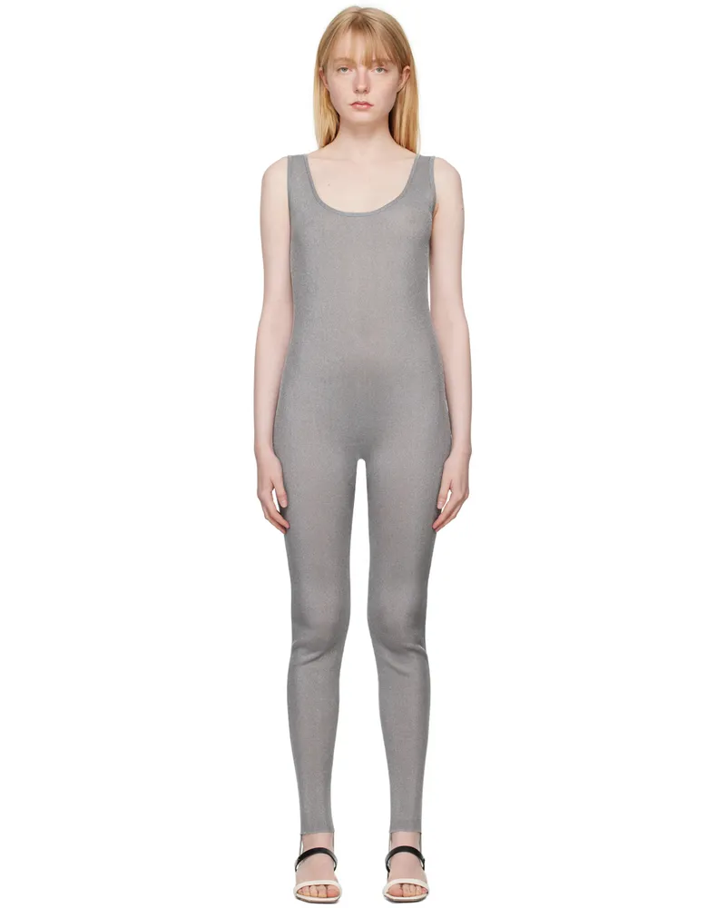 RECTO Silver Stirrup Bodysuit Silver