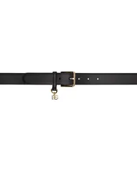 Dolce & Gabbana Black Logo Charm Belt Nero