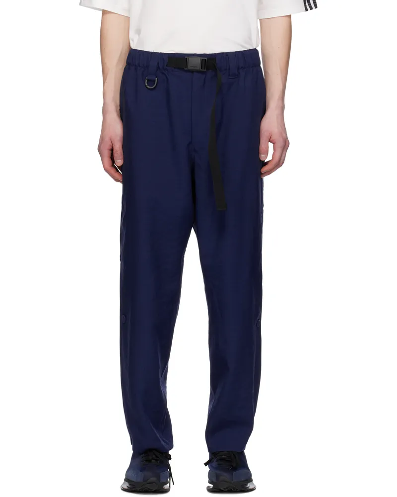 Y-3 Blue Sport Uniform 3 Stripes Sweatpants Blue